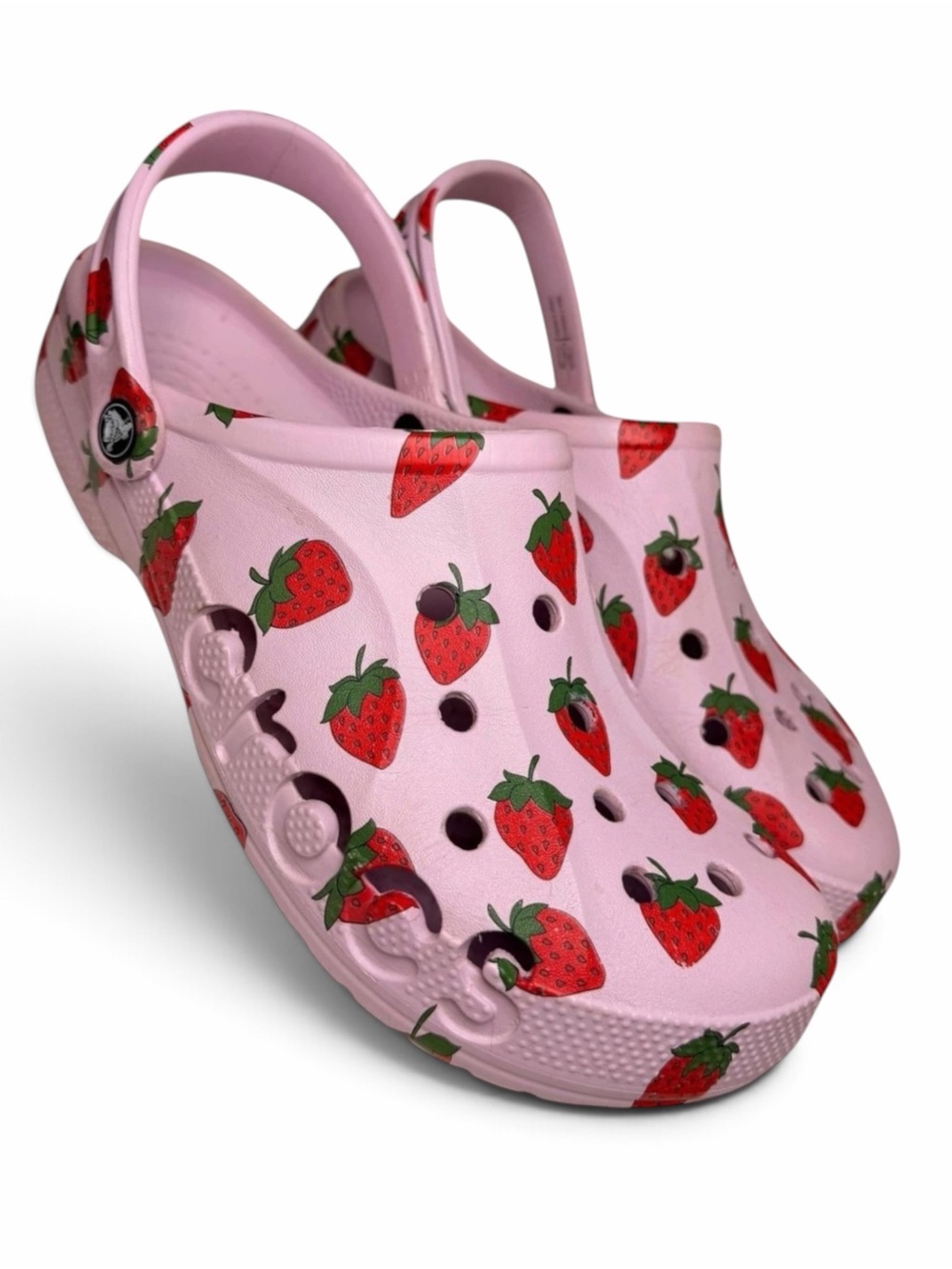Crocs Baya Strawberry Clogs Ballerina Pink Mens 12 206230-6GD